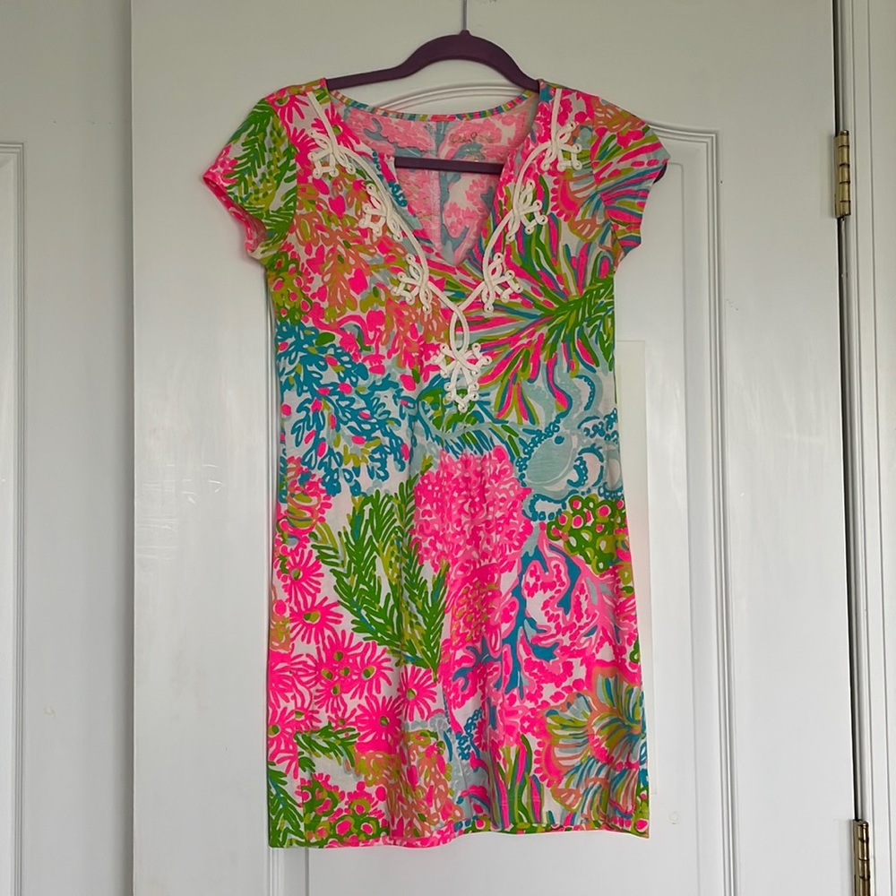 Lilly Pulitzer Brewster Dress in Lover’s Quarrel Print Size XXS